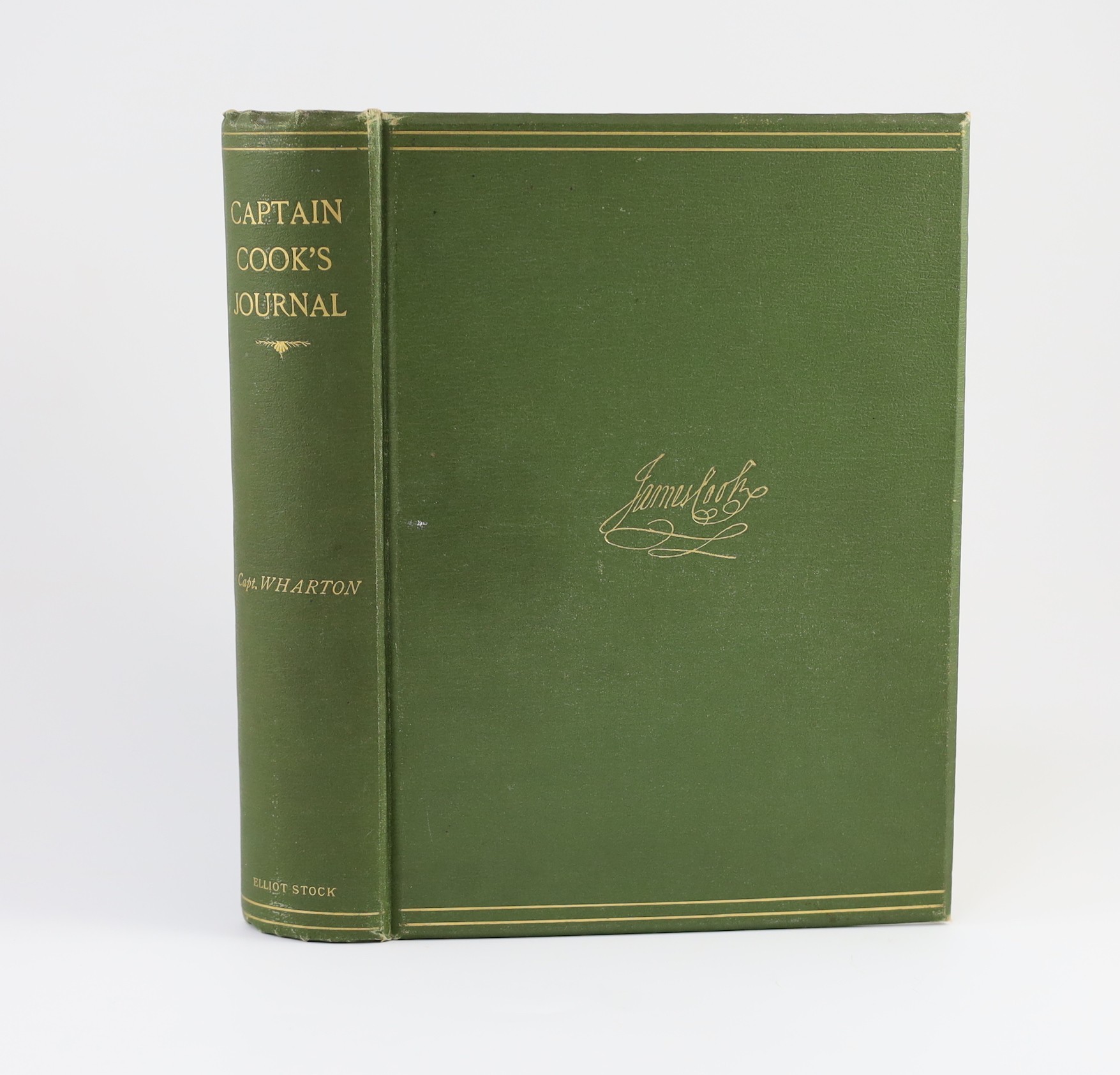 Cook, James, Capt. - Captain Cook’s Journal During His First Voyage Round the World made in H.M Bark ‘’Endeavour’’ 1768-71, edited by Capt. W.J.L. Wharton, 4to, cloth, frontis portrait, with 6 maps - 3 folding and 3 in p